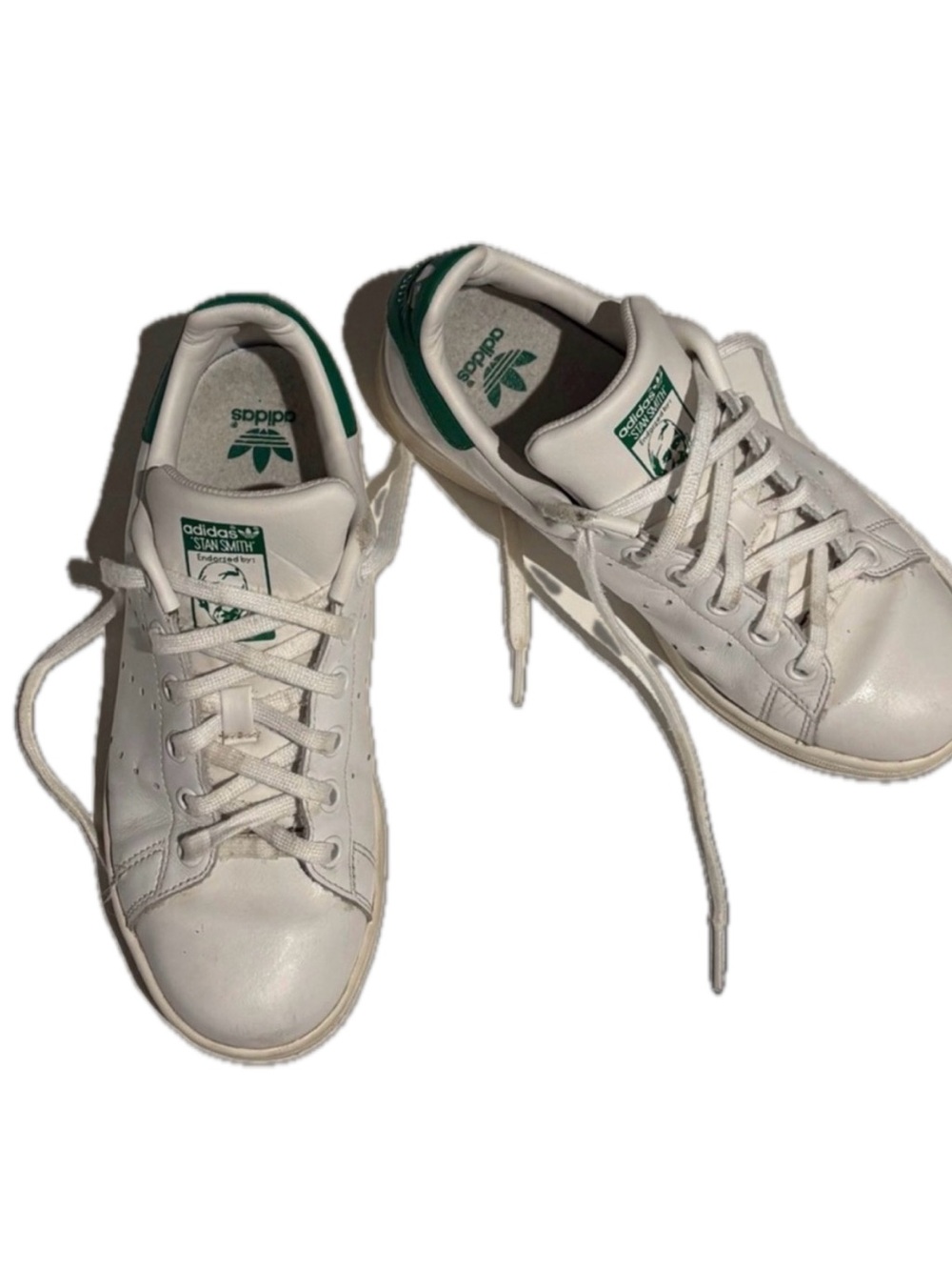 Adidas Stan Smith White Green Classic Leather Sneakers Women's 6.5